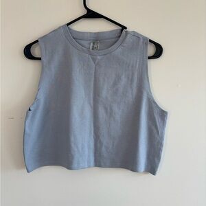 Adidas Light Blue Sleeveless Crop Top